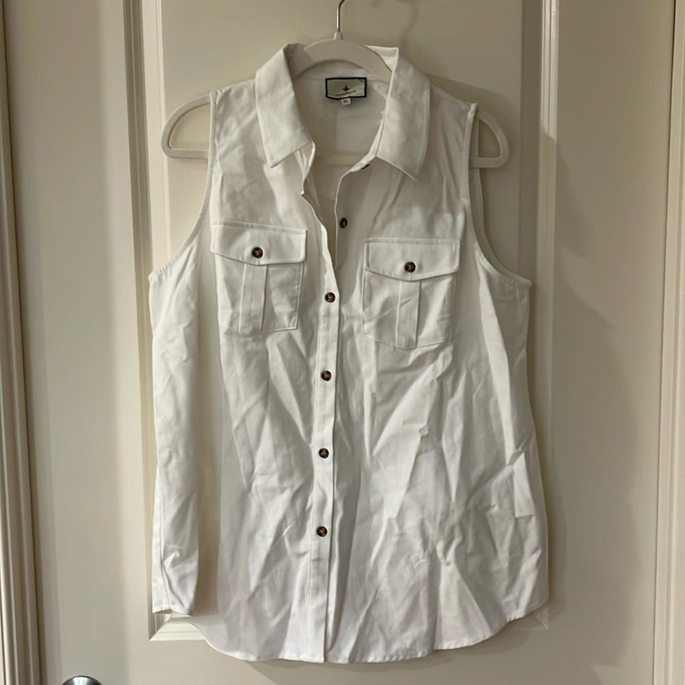 Tuckernuck Cotton/Linen Sleeveless Top Size XL